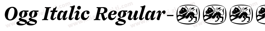 Ogg Italic Regular字体转换